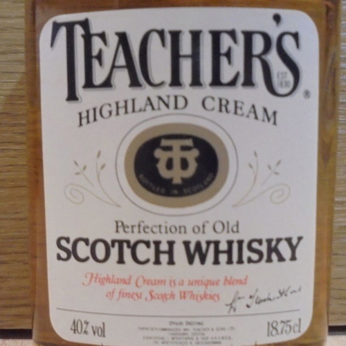 Teacher's Scotch Whisky old sealed bottle 187.5ml like new