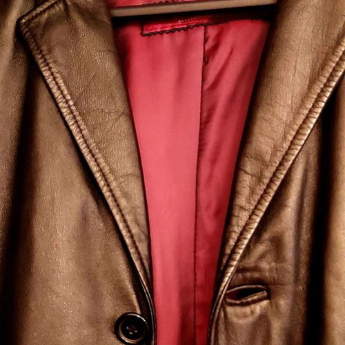 Men's coat made of genuine Napa leather size Medium like new