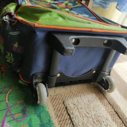 School bag used with wheels, 5 compartments, Turtles