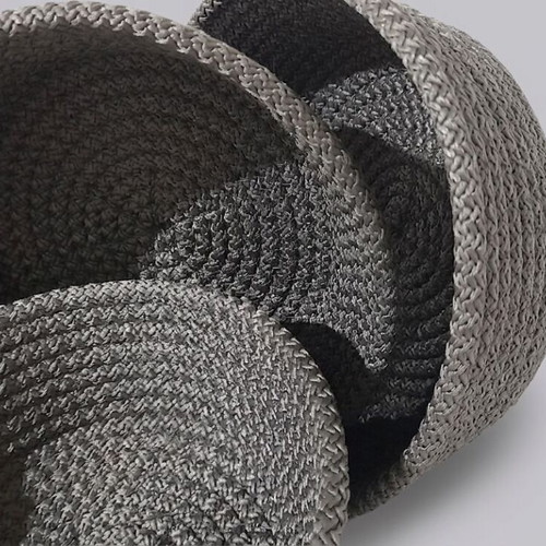 Set of 3 decorative baskets new, anthracite color