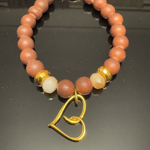 Bracelet new in earthy brown and gold tones