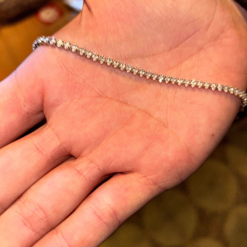 Bracelet used stainless steel with sparkling stones