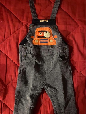 DPAM baby overalls for 12-month-old boy like new, striped blue with design