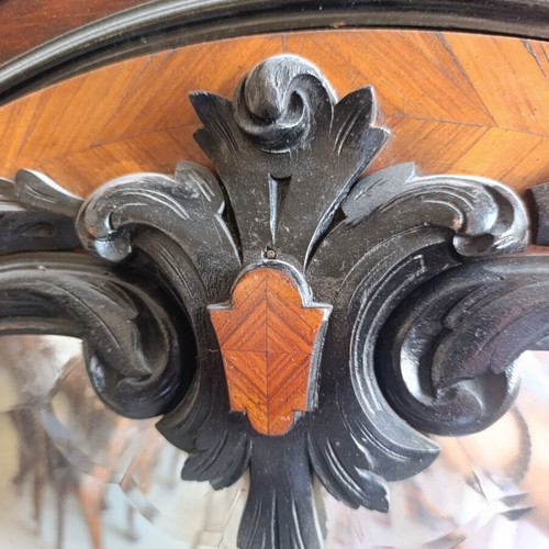 Antique 19th Century Armoire Mirror Henri II Napoleon III style