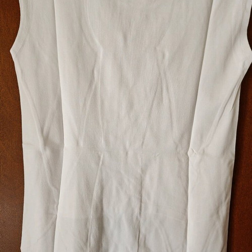 Women's asymmetrical sleeveless top like new, black and white, size M