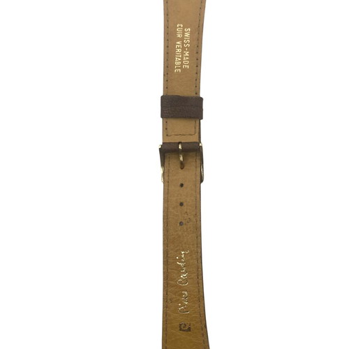 Longines leather watch strap new 18mm brown men's