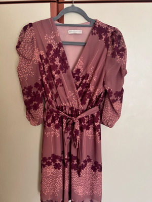 Floral midi dress like new, one size, pink