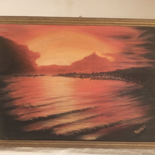 Painting used with sunset theme 63x43