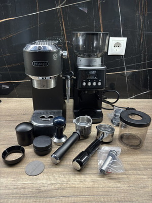Delonghi EC685 μηχανή espresso με μύλο Adler μεταχειρισμένη και έξτρα