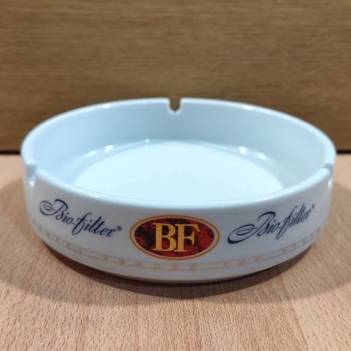 BF Bio Filter ceramic ashtray vintage promotional