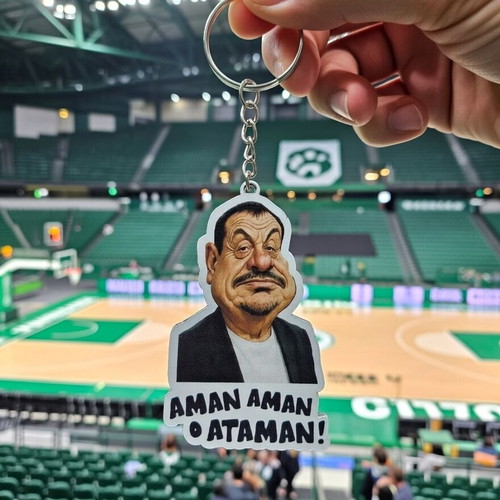 Ключодържател с карикатура Атаман, плексиглас, нов