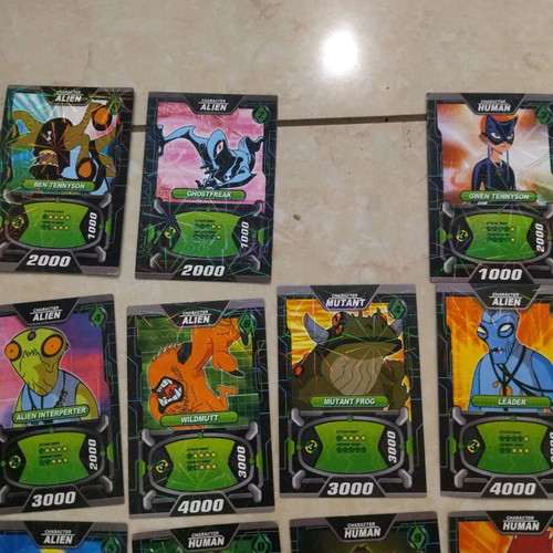 Ben 10 cards like new, set of 15 pieces