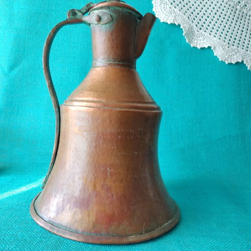 Copper jug old large used