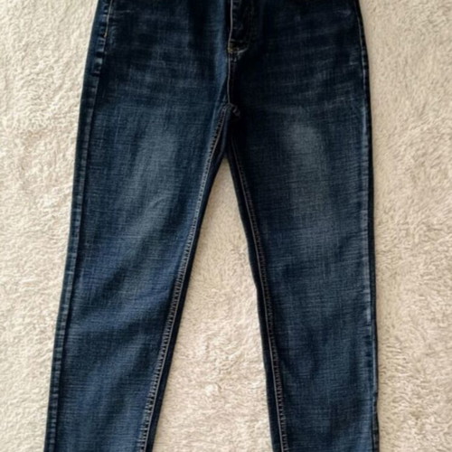 Men's Blue Black Regular Fit Jeans new, thin denim W32 L32