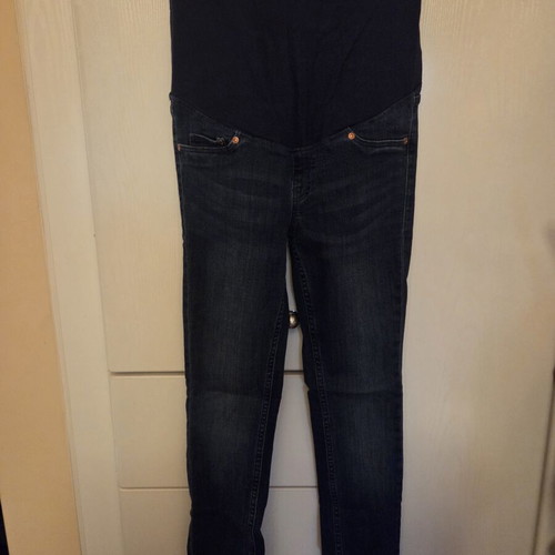 H&M maternity jeans blue super skinny medium like new
