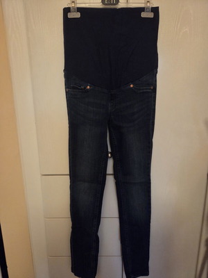 H&M maternity jeans blue super skinny medium like new