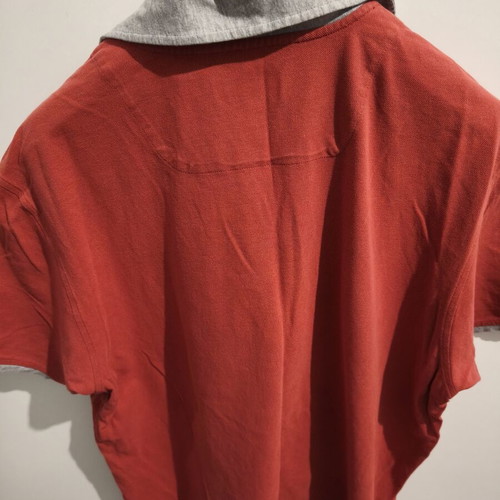 Zegna Sport Polo Shirt 3XL like new, gray and red cotton