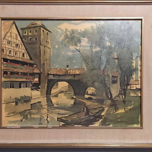 Mundorff painting used 55x44 cm on hardboard