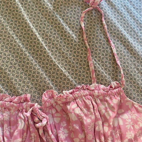 Bershka floral summer dress with front tie, size M, like new