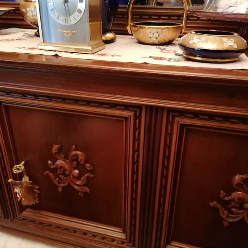 Buffet used walnut wood with handmade carvings