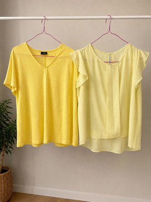 Two yellow blouses like new, size M