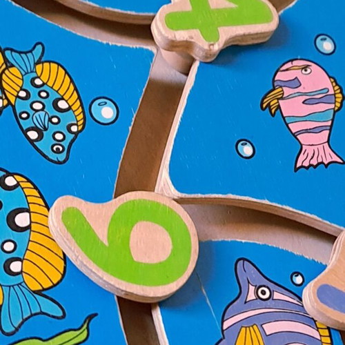 Educational puzzle and books set for numbers