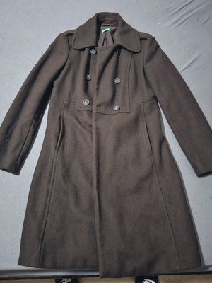 Vintage wool coat Benetton, brown, size L
