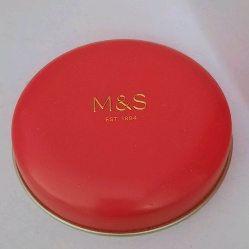 Metal square M & S tea tin new