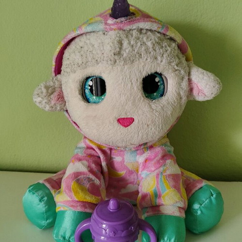 Furreal Plush Lamb Like New with Sounds and Light-Up Horn