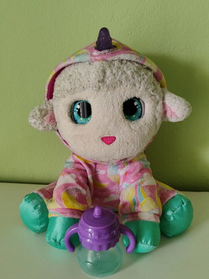 Furreal Plush Lamb Like New with Sounds and Light-Up Horn