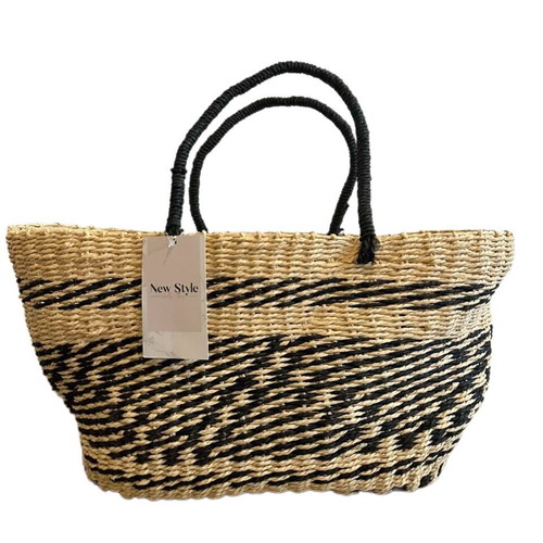 Handmade Straw Shoulder Bag Beige, New