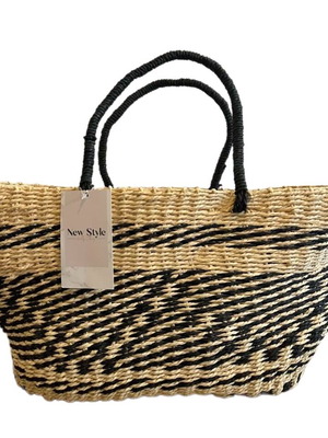 Handmade Straw Shoulder Bag Beige, New