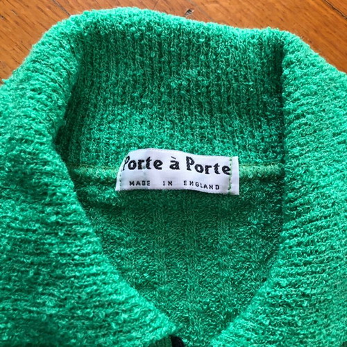 Polo with zipper green S