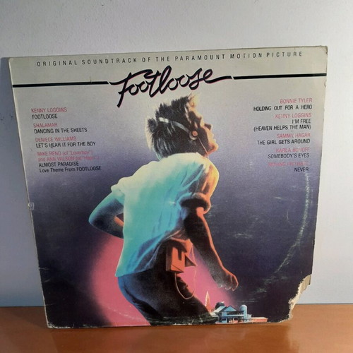 Footloose Original Motion Picture Soundtrack vinyl used with cover wear