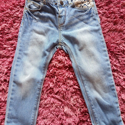 Zara baby denim jeans used for 18-24 months with lace