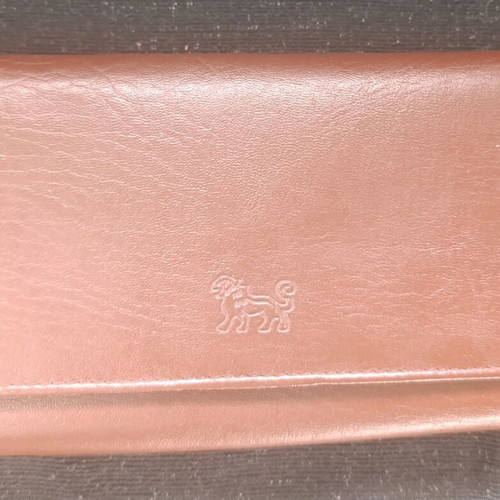 Leather women's wallet like new, brown, 18cm