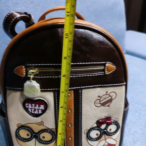 Backpack bag new beige and brown