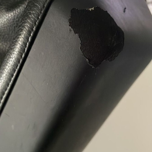 Moleskine leather briefcase like new, black