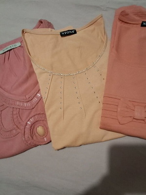 Short-sleeve blouses used, pack of 3, size M
