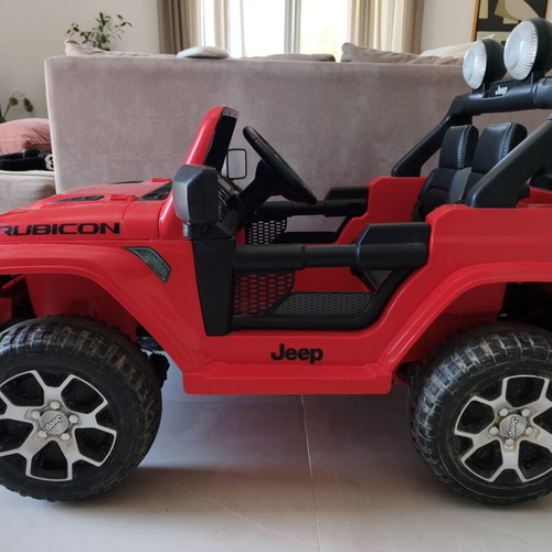 Jeep Wrangler 4x4 electric kids car with rubber wheels