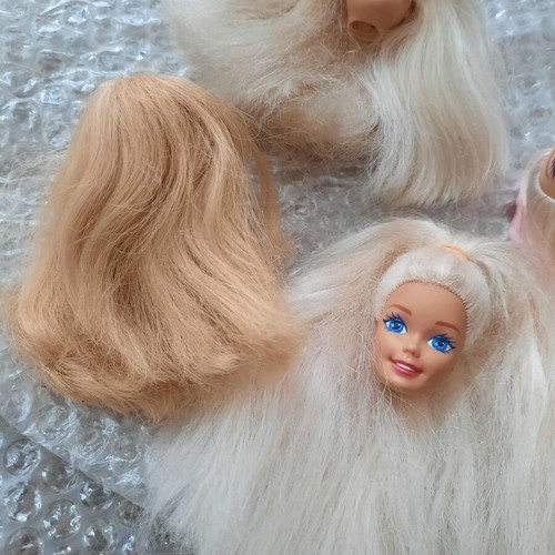 Barbie doll heads lot of 4 original Mattel for restoration