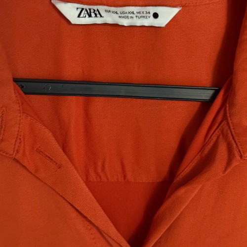 ZARA satin shirt orange like new, size L