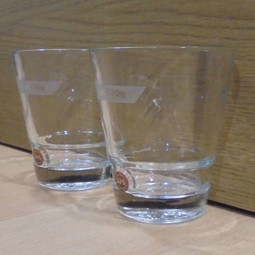 Jameson Irish Whiskey set of two promotional glasses used