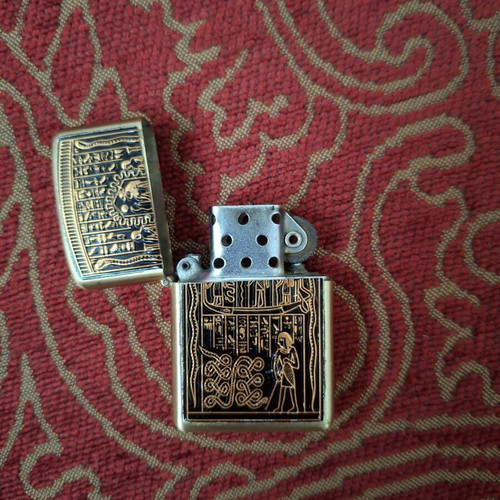 Petrol Lighter used with Ancient Egypt collectible design