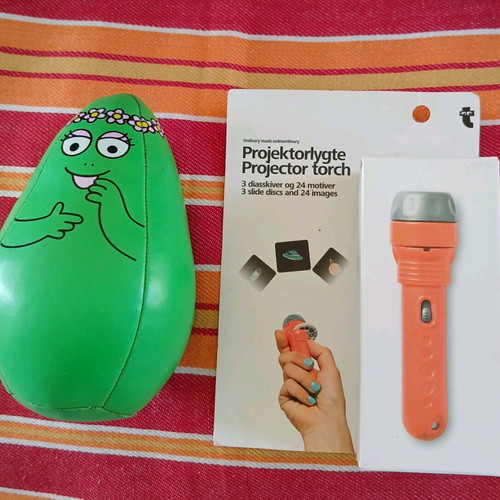 Mini projector and soft doll like new pack