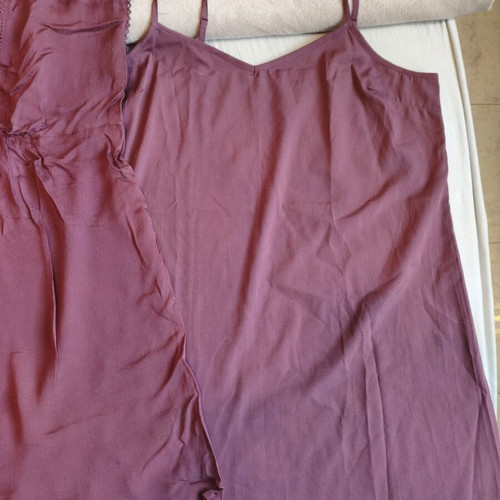 Marks & Spencer Burgundy Sleeveless Top with Lace Details like new