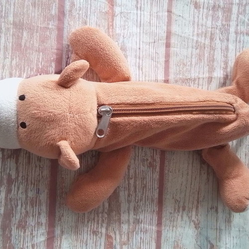 Plush dog pencil case BAMBIA used