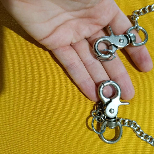 Steel necklace like new, gray, can be worn as belt chain