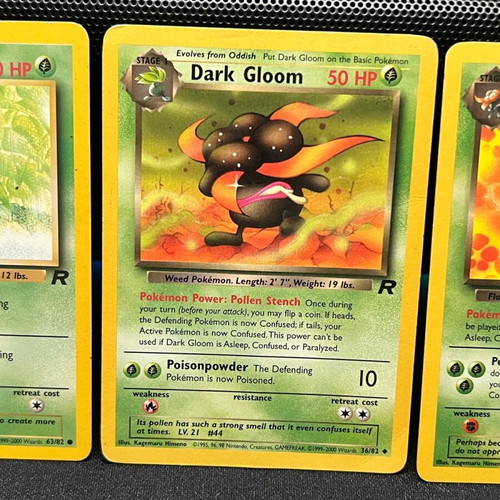 Team Rocket Pokemon Card Bundle near Mint with Dark Vileplume, Dark Gloom, Oddish