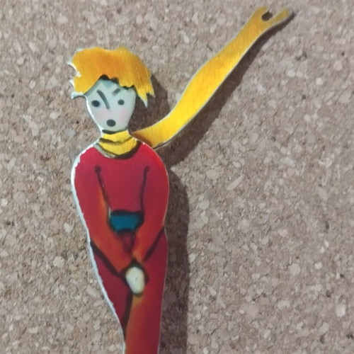 Pin with enamel in like new condition with gift stone pin